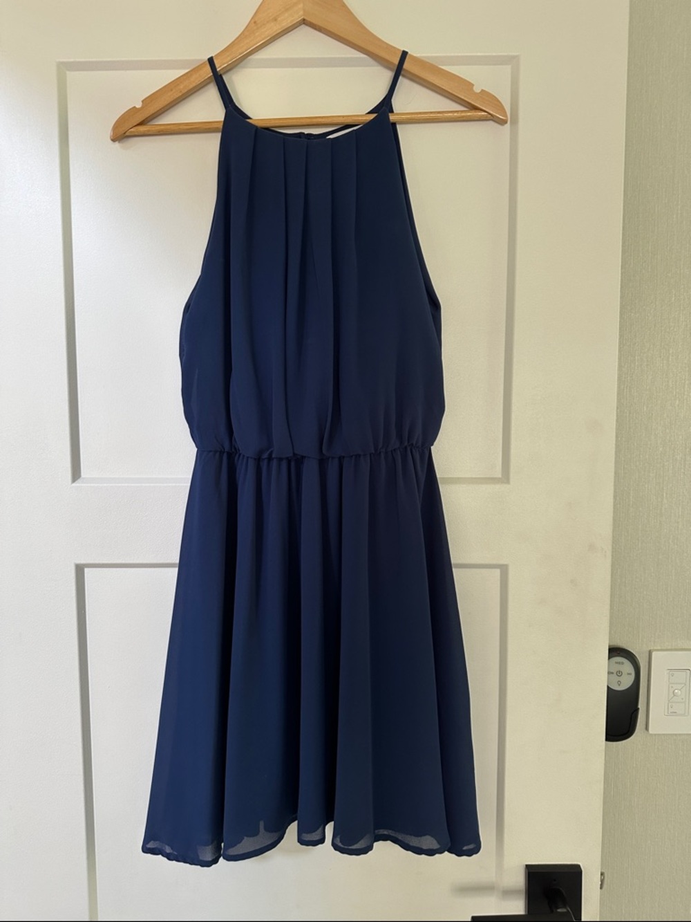 Lush Navy Sleeveless Dress